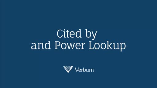 Cited By and Power Lookup