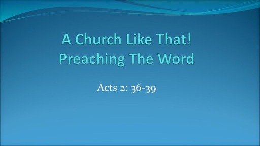 Preaching the Word!