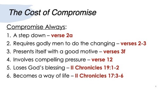 Sunday School 4/24/2022 Josh Sargent - Compromise or Conviction (2  Chronicles 18:1-8) - Logos Sermons