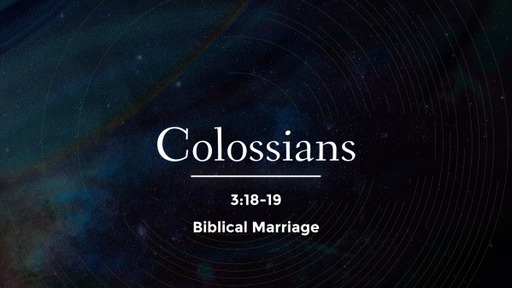 Colossians 3:18-19 - Biblical Marriage