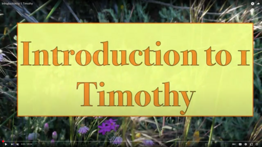 Introduction to 1 Timothy