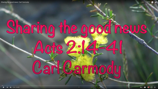 Sharing the good news Carl Carmody