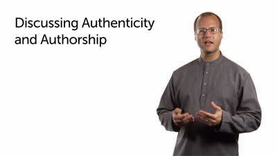 The Question of Authenticity: Part 1