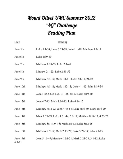 Mount Olivet UMC Summer 2022