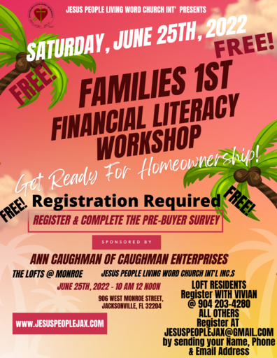 FAMILIES 1ST FINANCIAL LITERACY WORKSHOP FAMILIES 1ST FINANCIAL LITERACY WORKSHOP