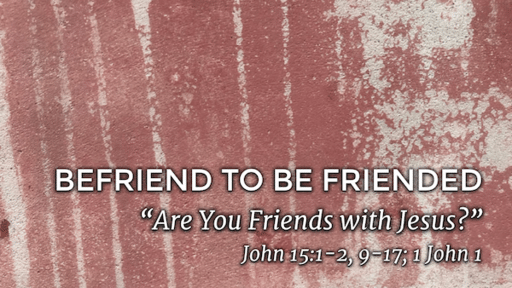 June 19 - Are you friends with Jesus?/John 15:1-2, 9-17; 1 John 1