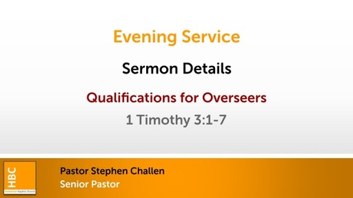 Qualifications for Overseers