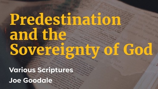 Predestination and the Sovereignty of God -Various Scriptures