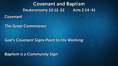 Covenant and Baptism