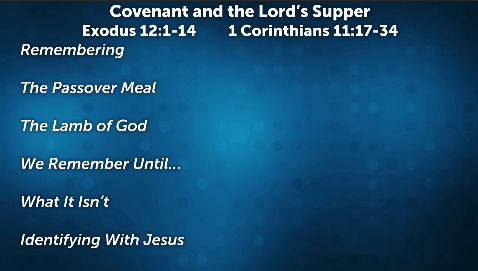 Covenant and the Lord's Supper