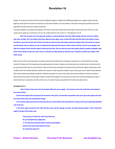 Revelation Chapter 16