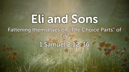 Eli and Sons -- Guest Pastor Verlan VanEe -- 08/14/2022