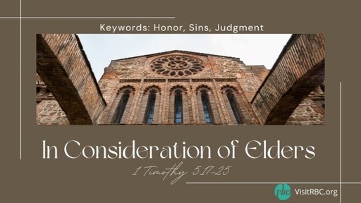 In Consideration of Elders