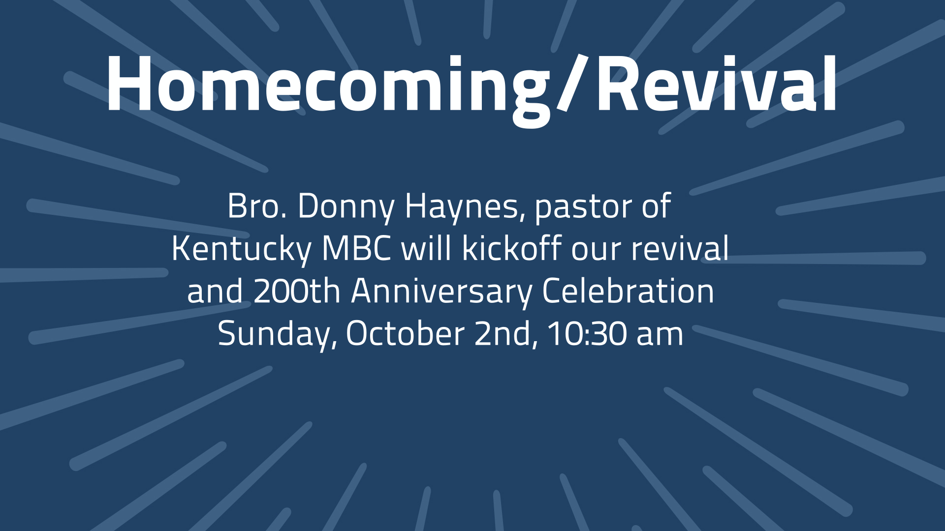 Homecoming/Revival