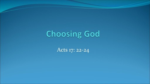 Choosing God