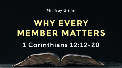 1 Corinthians 12:12-20 - Why Every Member Matters