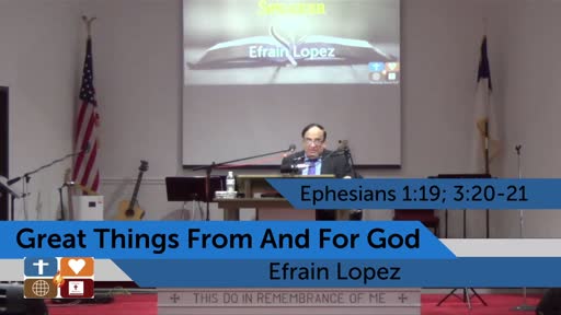 Great Things From And For God