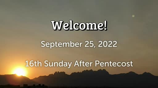 September 25, 2022 -   "Trust Not in Princes"