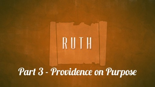 Ruth, Part 3 - Providence on Purpose - Ruth 3-4