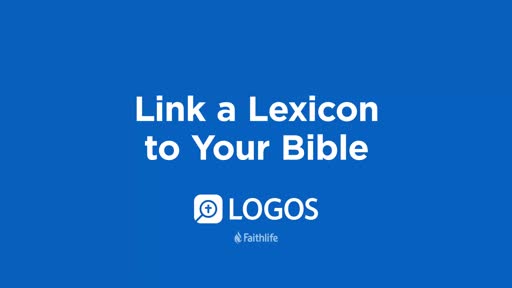 Link a Lexicon to a Bible