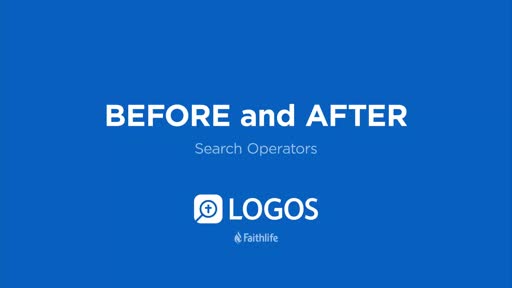 Search Operators - BEFORE and AFTER