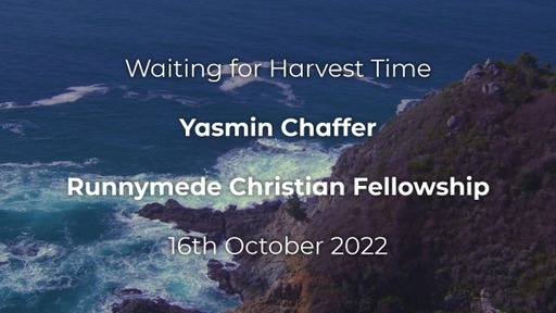 16th October 2022 Infill Service - Yasmin Chaffer - Waiting for Harvest time