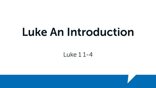 Luke An Introduction
