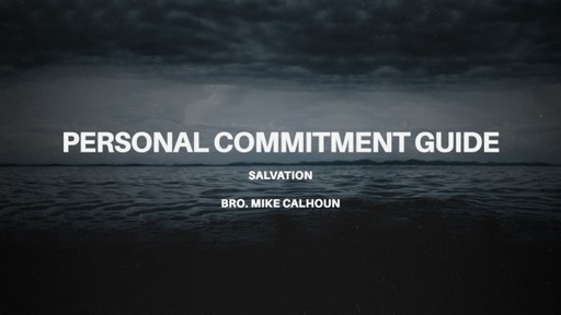 Personal Commitment Guide - Salvation