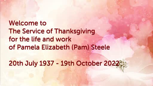 Funeral Pam Steele 23 October Funeral Pam Steele 23 October