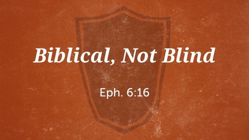 Biblical, Not Blind
