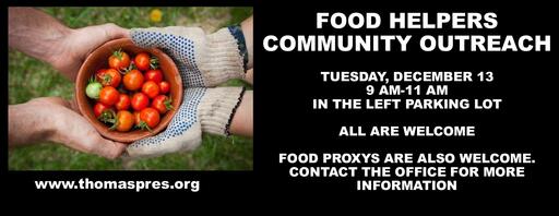 FOOD HELPERS CLC SIGN DEC FOOD HELPERS CLC SIGN DEC