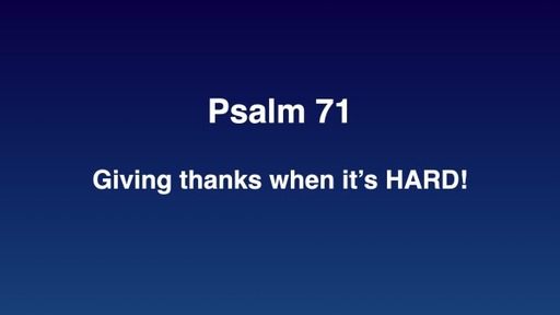 Giving Thanks When It's HARD!