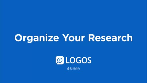 Organize Your Research