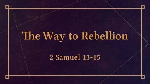 Wednesday, 2 Samuel Chapter  13, 14,  and 15