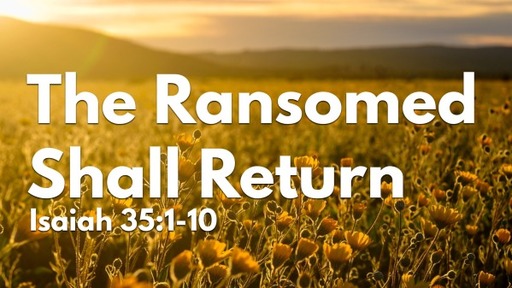 December 11, 2022 - The Ransomed Shall Return (Isaiah 35:1-10)