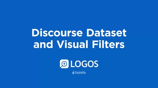 Discourse Datasets and Visual Filters