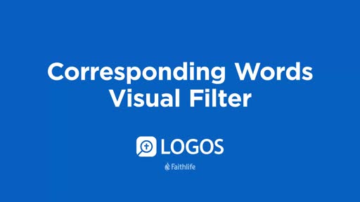 Corresponding Words Visual Filter