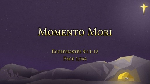 Momento Mori - Eccl 9:11-12