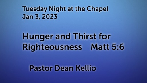 Hunger and thirst for righteousness