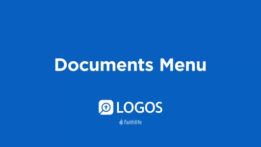 Documents Menu