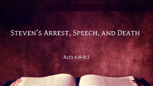 Stephen's Arrest, Speech and Death Acts 6:8-8:1