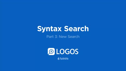 Syntax Search Part 3: New Search