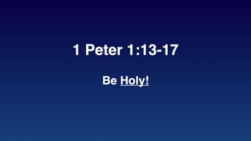 Be Holy!
