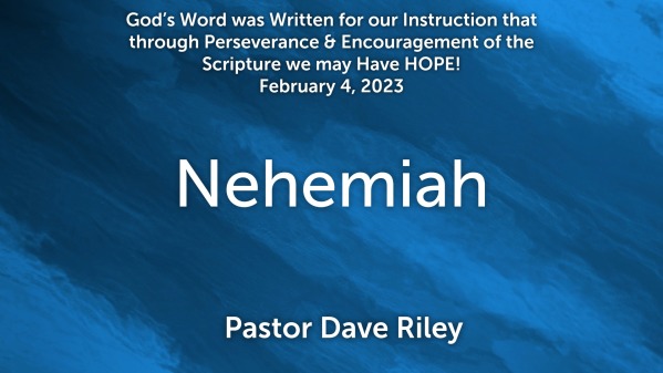 God's Word Written for Instruction and HOPE - Logos Sermons