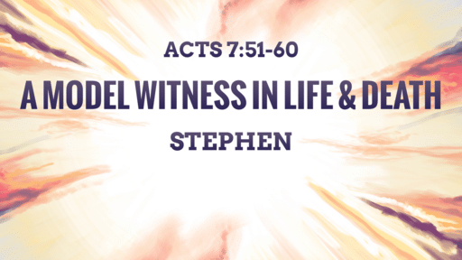 Stephen: Model Witness in Life & Death