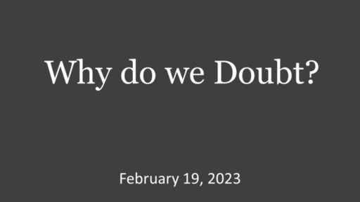 Why do we Doubt?