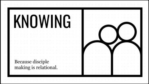 PLAN A - Knowing, Because Disciple Making is Relational