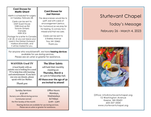 Weekly Bulletin 2-26-23