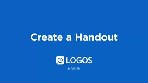 Create A Handout