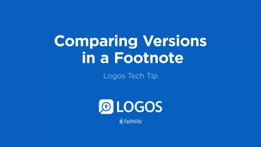 Tech Tip - Comparing Versions in a Footnote